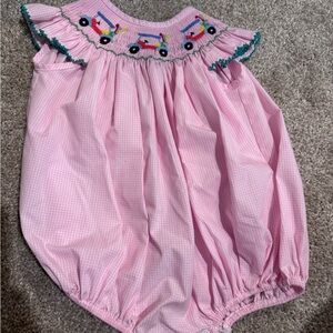 Stitchy Fish Golf Cart Smocked Bubble